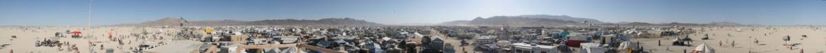 Panorama: Burning Man 2006 from Camp Carp