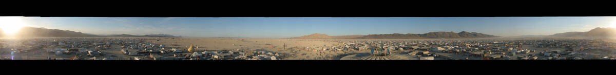 Panorama: Close up view of Black Rock city 2005