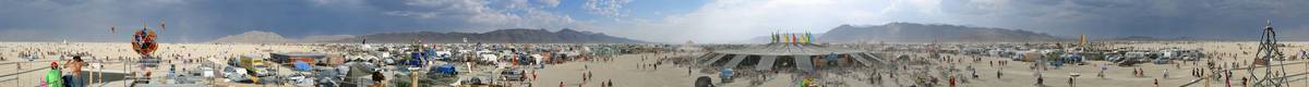Panorama: 360 Degree view of Burning Man 2002