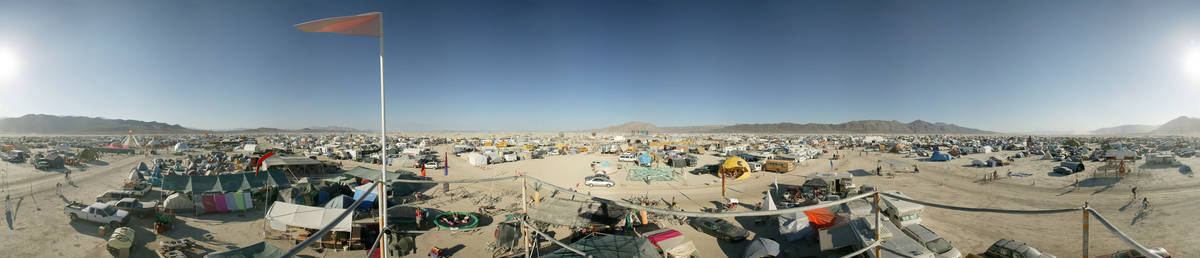 Panorama: Burning Man from G-spot camp