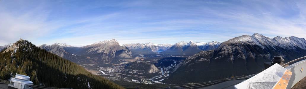 Panorama: Banff from Sulpher Mountain viewpoint