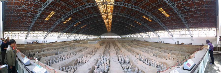 Panorama: The Terra Cotta Warriors at Xi'an, China