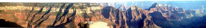 Panorama: Sunset at Bright Angel Point, Grand Canyon