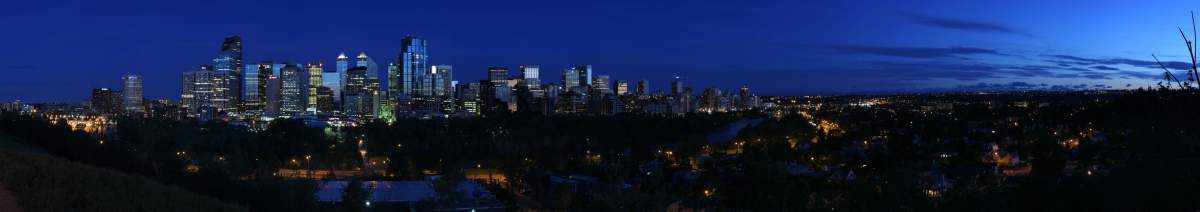Panorama: Calgary at Twilight