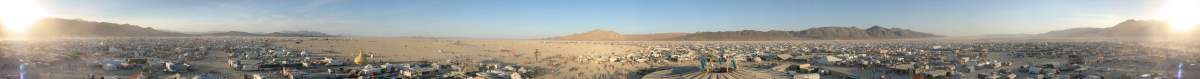 Panorama: Close up view of Black Rock city 2005