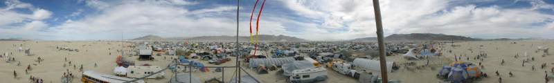 Panorama: Wide view from Tower at Embassy 2004, 4:40 and Esplanade