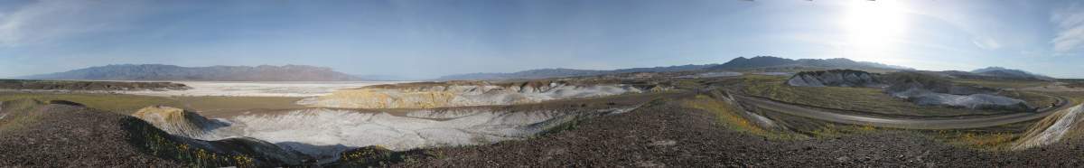 Panorama: Sunrise at Furnace Creek