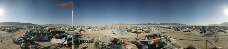 Panorama: Burning Man from G-spot camp