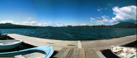 Panorama: Lava Lake, in Oregon Cascades
