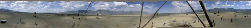 Panorama: Burning Man 1998 from the Man