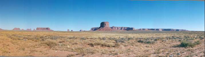Panorama: Entrance to Monument Valley Tribal Park, Arizona