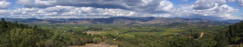 Panorama: Napa Valley from the hills