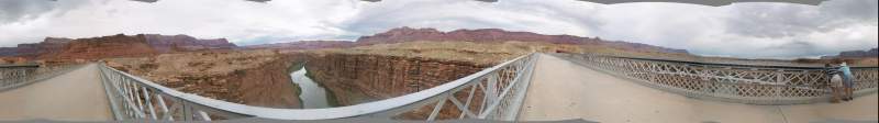 Panorama: Navajo Bridge over Colorado River, Arizona
