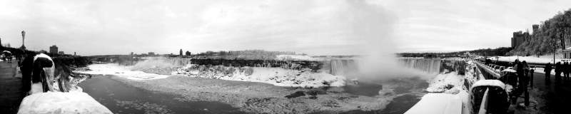 Panorama: Niagara Falls in Winter