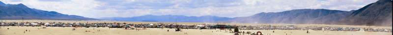 Panorama: Burning Man 2000 from Cherry Picker