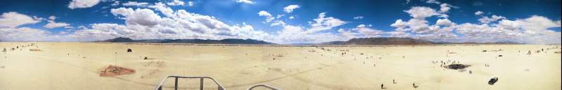 Panorama: Burning Man 2000 from Cherry Picker
