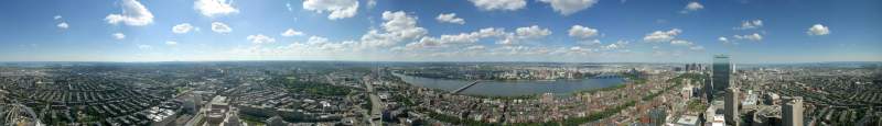 Panorama: Boston 360 view from Prudential tower