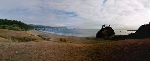Panorama: Battle Rock Beach, Oregon