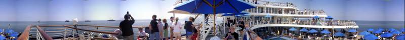 Panorama: M.S. Marco Polo, before solar eclipse