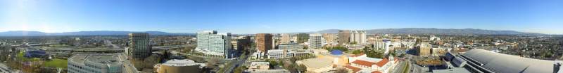Panorama: Downtown San Jose, from the Hilton