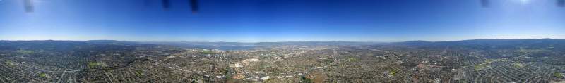 Panorama: Silicon Valley 360 from a Helicopter above Sunnyvale