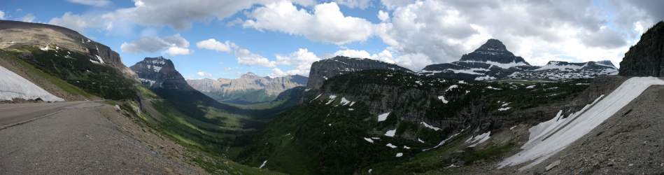 Panorama: Going to the Sun Road panorama, at the top
