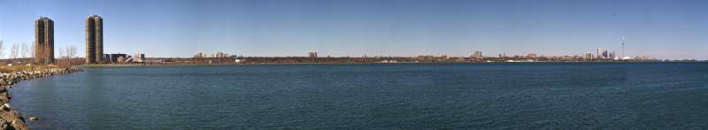 Panorama: Toronto, from the mouth of the Humber