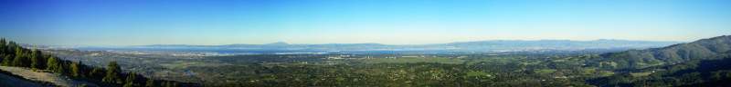 Panorama: The San Francisco Bay Area, from Windy Hill
