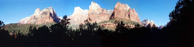 Panorama: Zion National Park, Court of the Patriarchs
