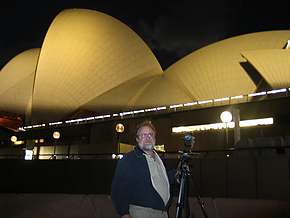 Just after taking the night panorama of the bridge and opera house
