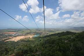 The SkyRail leads us up over the mountain
