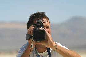 Documentary maker films the cameraman
