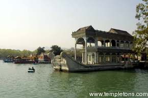 The marble boat, a boondoggle of the Empress Dowager at the summer palace

