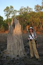 K. with a termite mound