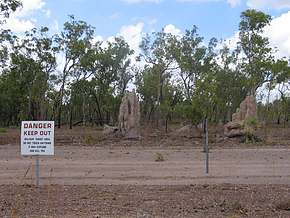We loved this sign in front of the termite mounds