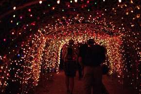 This tunnel of lights was meant to be viewed with distorting glasses they gave you as you passed through.  Quite interesting