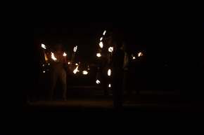 Faster shot of fire jugglers