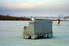 Motorized couches are a popular way to get around
