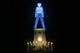 The man at night. blue for the nautical theme.