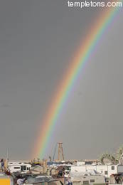 Giant rainbow falls on Crude awakenings