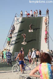 Braver people go down the slide