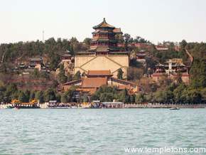 View of the temple from the lake.