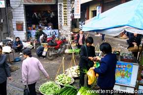 Produce is traded on the street