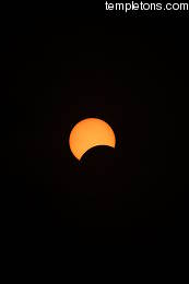 I test camera and telescope with partial eclipse shot