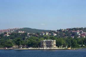 One of the palaces on the strait, surrounded by the homes of the wealthy.