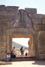 I pose under the famous Lion's gate at the city of Agamemnon.  The heads of the lions were gold, it is supposed, and thus they are gone.