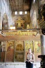 Inside an old Byzantine church