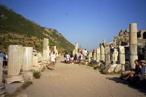 The columns beside the brothel of Ephesus