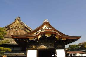 Roof of temple at Yasaka