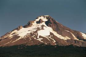 Closeup of Mt. Hood, without too much snowcap, since it is September.